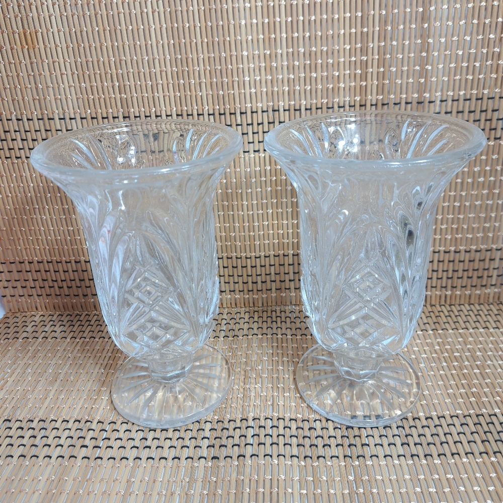 Better Homes and Gardens Crystalline Set of‎ 2 Hurricane Cadle Holders